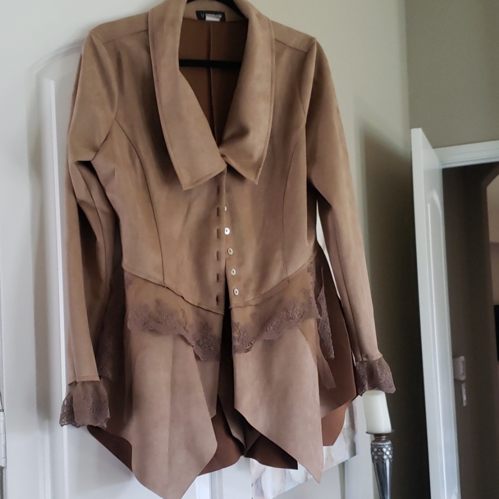 Venus faux suede top